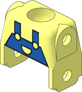 Figure Fabuland Torso with Blue Dungarees Black Outline Pattern