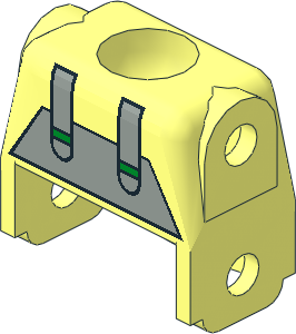 Figure Fabuland Torso with Grey Dungarees Pattern