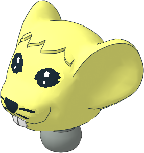 Figure Fabuland Mouse Head  3 with Neck