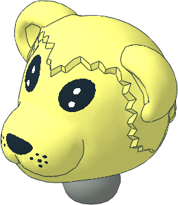 Figure Fabuland Bear Head  1 with Neck