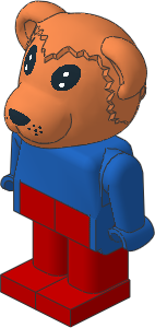 _Figure Fabuland Bear  1 with Body Blue/Blue/Red