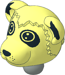 Figure Fabuland Panda Head with Neck