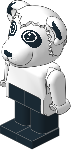 _Figure Fabuland Panda with Body White/White/Black