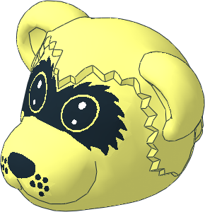 ~Figure Fabuland Raccoon Head  1