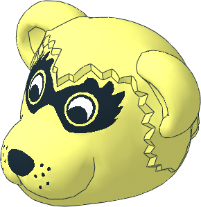 ~Figure Fabuland Raccoon Head  3