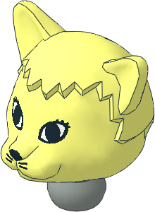 Figure Fabuland Cat Head  3 with Neck