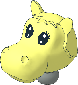 Figure Fabuland Hippo Head  1 with Neck