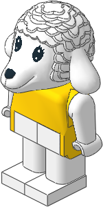 _Figure Fabuland Lamb  1 with Body Yellow/White/White