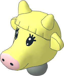 Figure Fabuland Cow Head with Neck