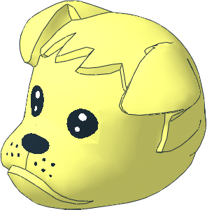 ~Figure Fabuland Bulldog Head  1