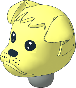 Figure Fabuland Bulldog Head 1 with Neck