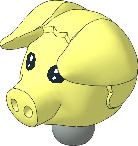 Figure Fabuland Pig Head  1 with Neck