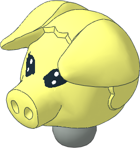 Figure Fabuland Pig Head  2 with Neck