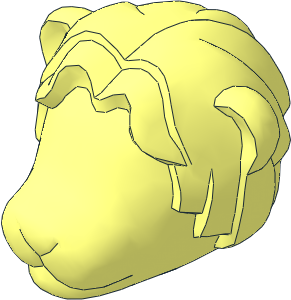 ~Figure Fabuland Lion Head without Pattern