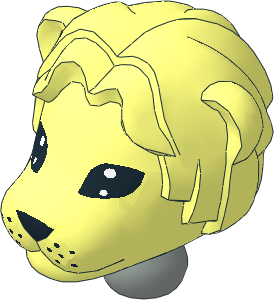 Figure Fabuland Lion Head  1 with Neck