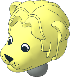 Figure Fabuland Lion Head  2 with Neck