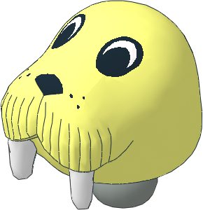 Figure Fabuland Walrus Head  2 with Neck