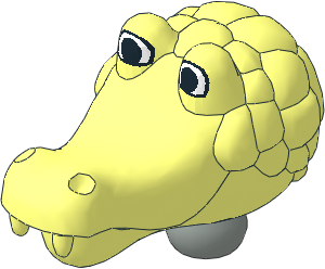 Figure Fabuland Crocodile Head  2 with Neck