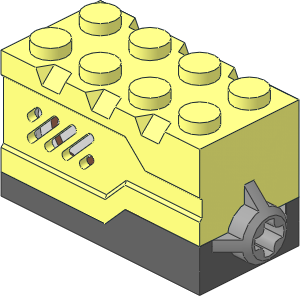 Electric Sound Brick  2 x  4 x  2 with Grey Button