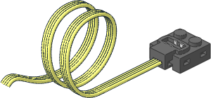 ~Electric Power Functions Coiled Cable With Dark Bluish Grey Functions Connector With PF Bottom