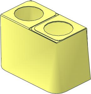 Minifig Skirt  1.4L with Straight Bottom (Formed)