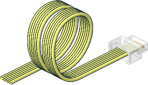 ~Electric Power Functions 2.0 Coiled Cable 25cm with Trans Clear Plug