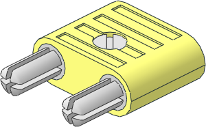 Electric Plug (Type 3) Twin with Cable End in Z Direction