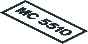 Sticker  2.7 x  1.1 with Black "MC 5510" on White Background