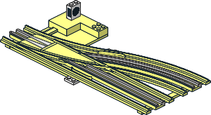 Train Track 12V Tapered Point Left Manual (Branching)