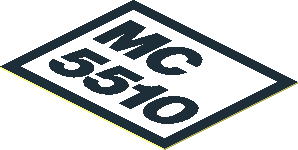 Sticker  1.6 x  1.3 with Black "MC 5510" on White Background