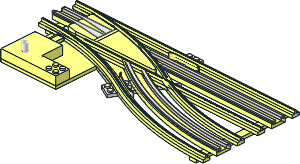 ~Train Track 12V Tapered Point Right Manual (Branching)