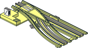 Train Track 12V Tapered Point Right Electric (Straight)