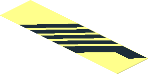 Sticker  4.6 x  1.2 with Black Diagonal Stripes (Right)
