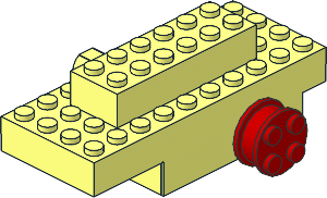 Motor Windup  4 x 10 x  3 with Red Wheels