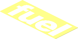 Sticker  1.6 x  3.8 with White "fuel"