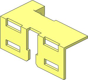 ~Electric Brick  2 x  2 x  0.667 Top Inside Metal Right Side