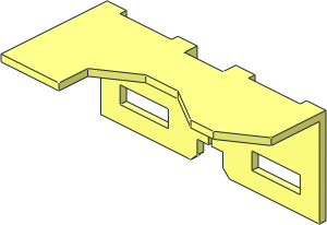 ~Electric Brick  2 x  2 x  0.667 with Side Clamps Left Inside Metal Part
