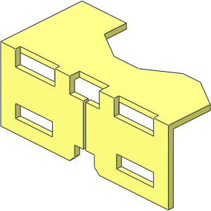 ~Electric Brick  2 x  2 x  0.667 with Side Clamps Right Inside Metal Part
