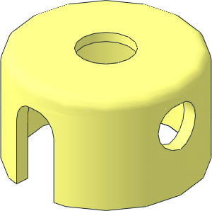 ~Technic Pneumatic Cylinder  2 x  2 x  1 Cap with Port Slot with Flat Top