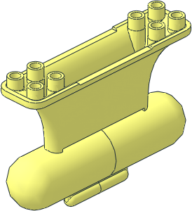 Boat Keel Weighted  2 x  8 x  4 with Bottom Tab