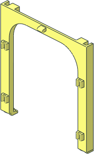 ~Fabuland House Block End Panel Arched