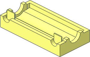 ~Technic Gear Block  2 x  4 x  3 - Bottom