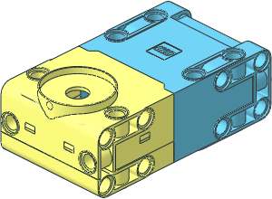 Electric Powered Up Large Angular Motor Body Assembly with Medium Azure Back