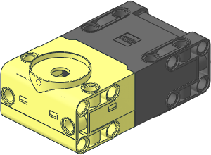 Electric Powered Up Large Angular Motor Body Assembly with Dark Bluish Grey Back