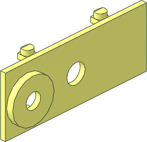 ~Motor Windup  2 x  6 x  2.333 Side Panel with Raised Shaft Base