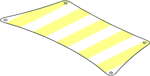 Sail 30 x 15 Trapezoidal with Thick Stripes on White Background Pattern