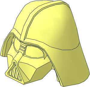 Minifig Helmet SW Darth Vader Upper Part