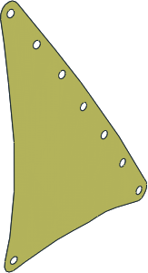 Sail 15 x 22 Triangular with  8 Holes (Formed Shape 2)