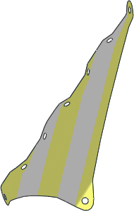 Sail 15 x 22 Triangular with 8 Holes with Thick Stripes on White Background Pattern (Formed Shape 1)