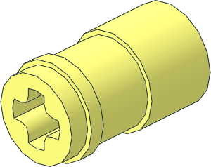 Electric Technic Motor 4.5V  6 x 17 x 5 Axle Type 2